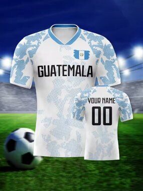 Guatemala Soccer Jersey Personalized Name Number, National Team Football Shirt